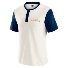 Denver Broncos Darius Rucker Collection Henley Colorblock Slub Pocket T-Shirt | NFL US