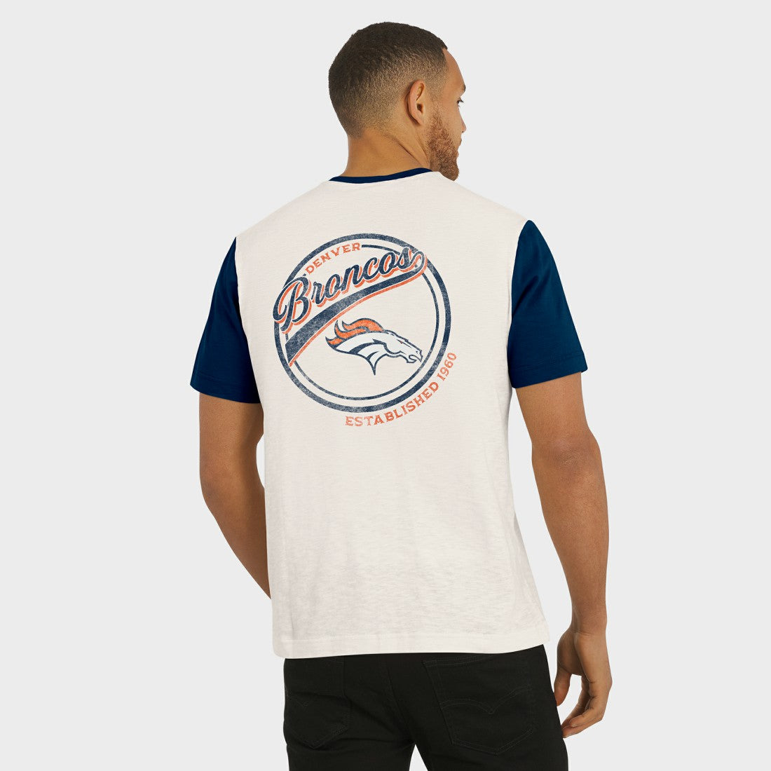 Denver Broncos Darius Rucker Collection Henley Colorblock Slub Pocket T-Shirt | NFL US