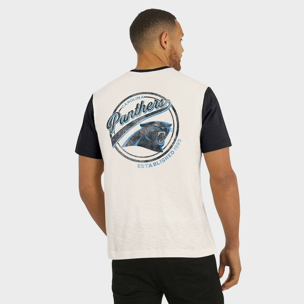 Carolina Panthers Darius Rucker Collection Henley Colorblock Slub Pocket T-Shirt | NFL Online