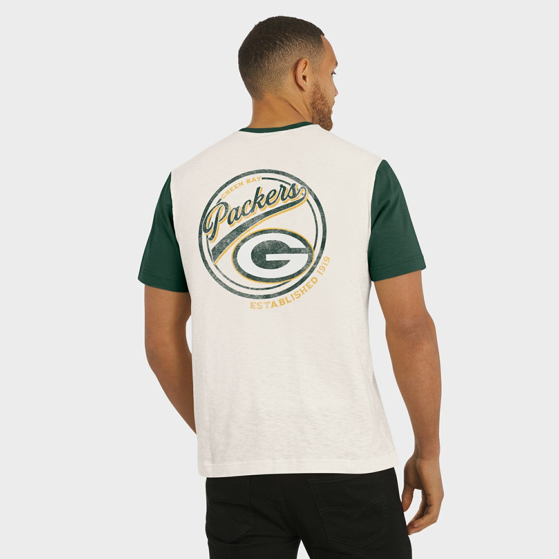 Green Bay Packers Darius Rucker Collection Henley Colorblock Slub Pocket T-Shirt | NFL US