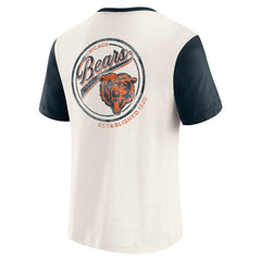 Chicago Bears Darius Rucker Collection Henley Colorblock Slub Pocket T-Shirt | NFL Sale
