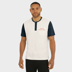 Chicago Bears Darius Rucker Collection Henley Colorblock Slub Pocket T-Shirt | NFL Sale