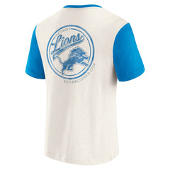 Detroit Lions Darius Rucker Collection Henley Colorblock Slub Pocket T-Shirt | NFL Online