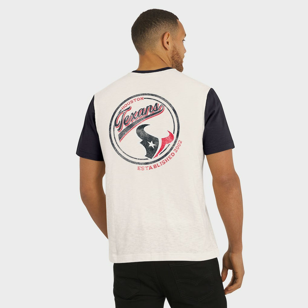 Houston Texans Darius Rucker Collection Henley Colorblock Slub Pocket T-Shirt | NFL Discount
