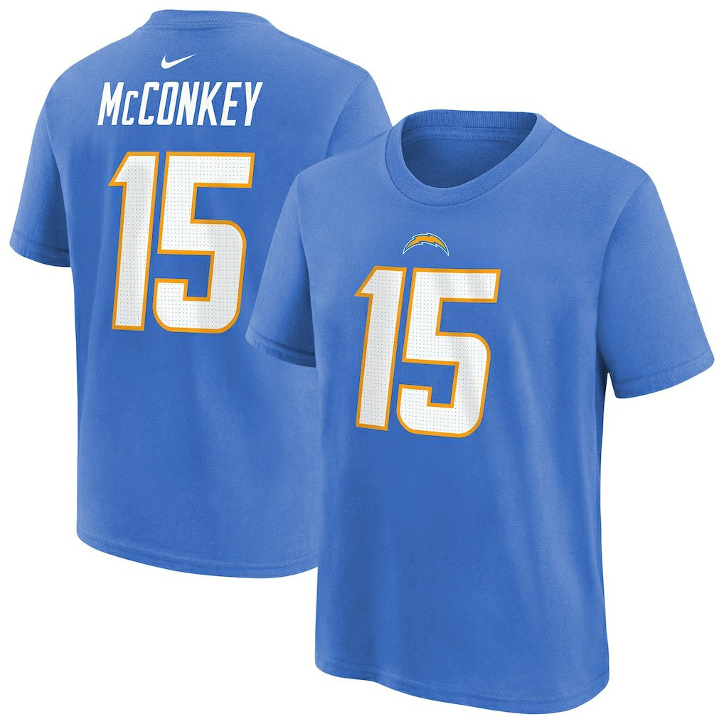 Los Angeles Chargers Ladd McConkey  Youth Player Name & Number T-Shirt | NFL Outlet