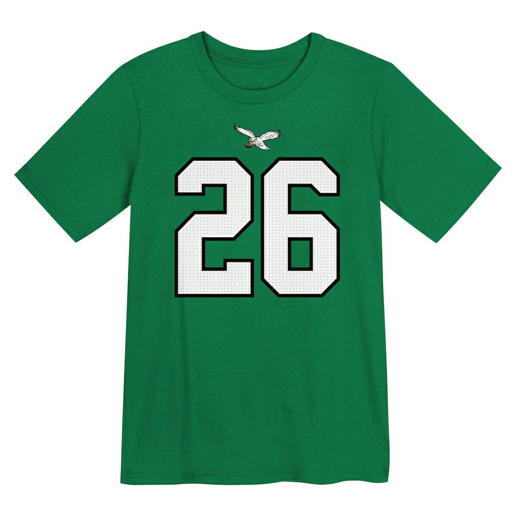 Philadelphia Eagles Saquon Barkley  Preschool Player Name & Number T-Shirt | NFL Hot