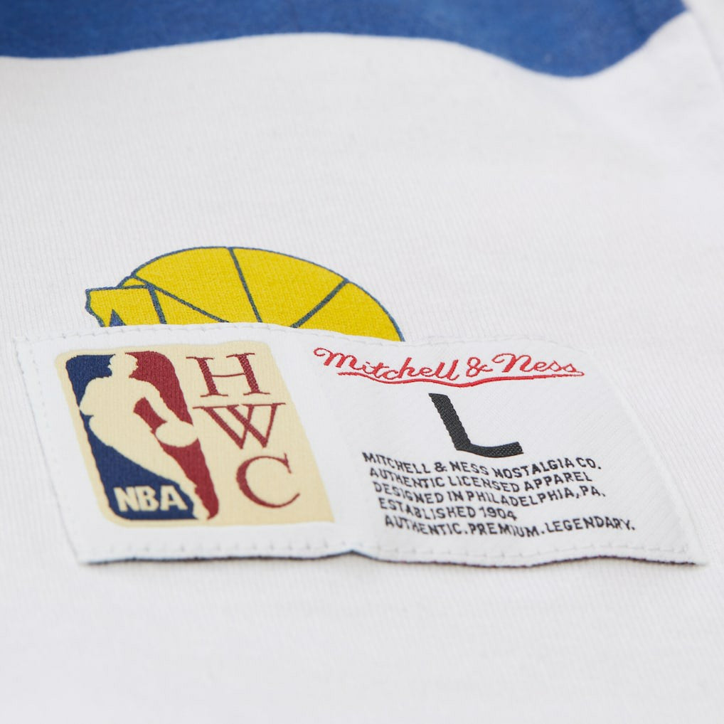 White Golden State Warriors Unisex Hardwood Classics Vintage Team Origins Premium T-Shirt sale | NBA