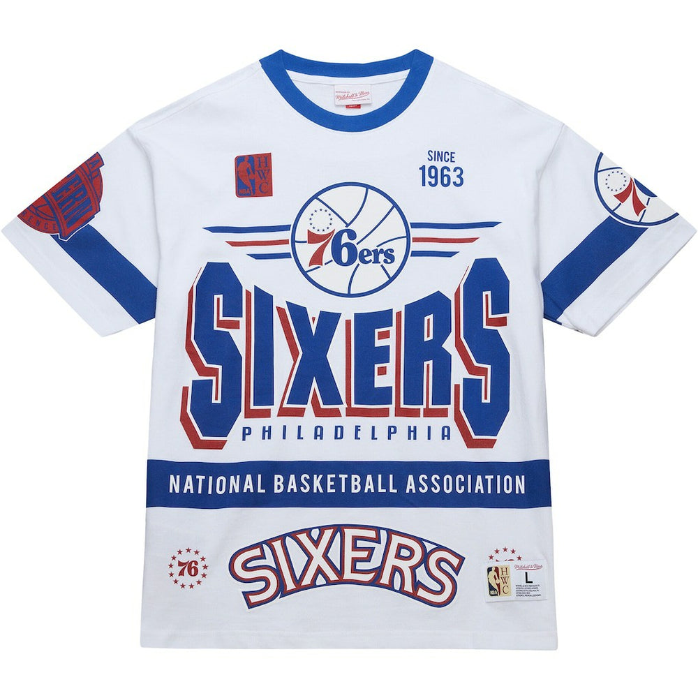 White Philadelphia 76ers Unisex Hardwood Classics Vintage Team Origins Premium T-Shirt | NBA