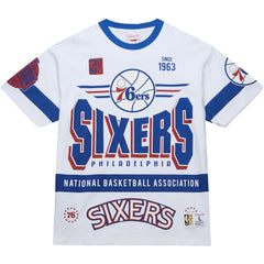 White Philadelphia 76ers Unisex Hardwood Classics Vintage Team Origins Premium T-Shirt | NBA