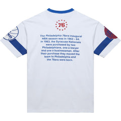 White Philadelphia 76ers Unisex Hardwood Classics Vintage Team Origins Premium T-Shirt | NBA