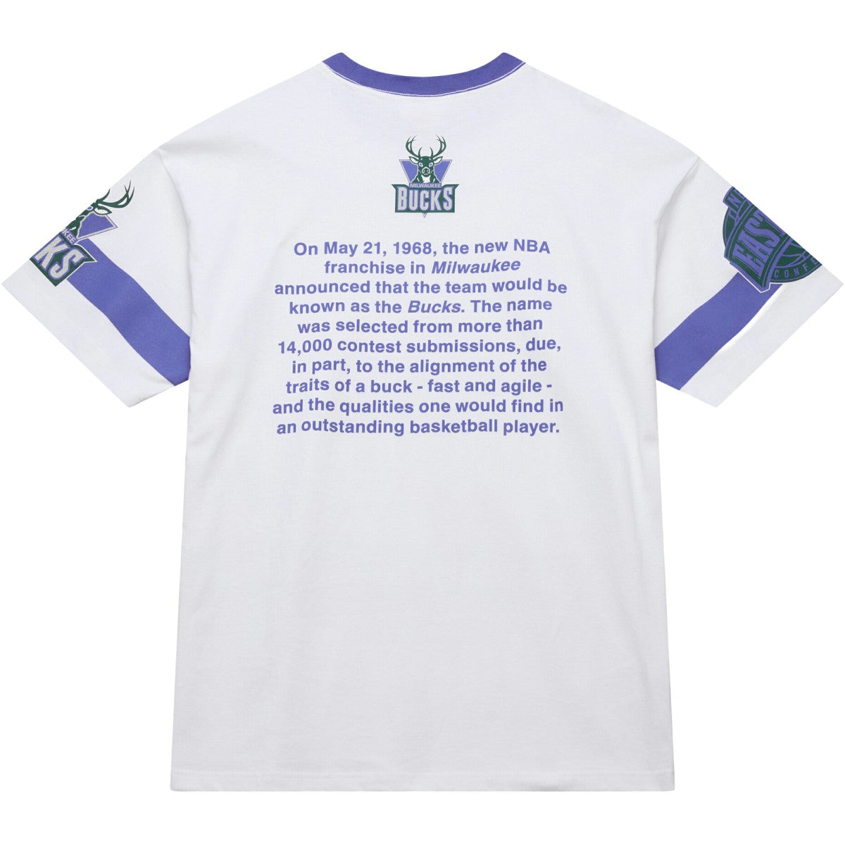 White Milwaukee Bucks Unisex Hardwood Classics Vintage Team Origins Premium T-Shirt | NBA