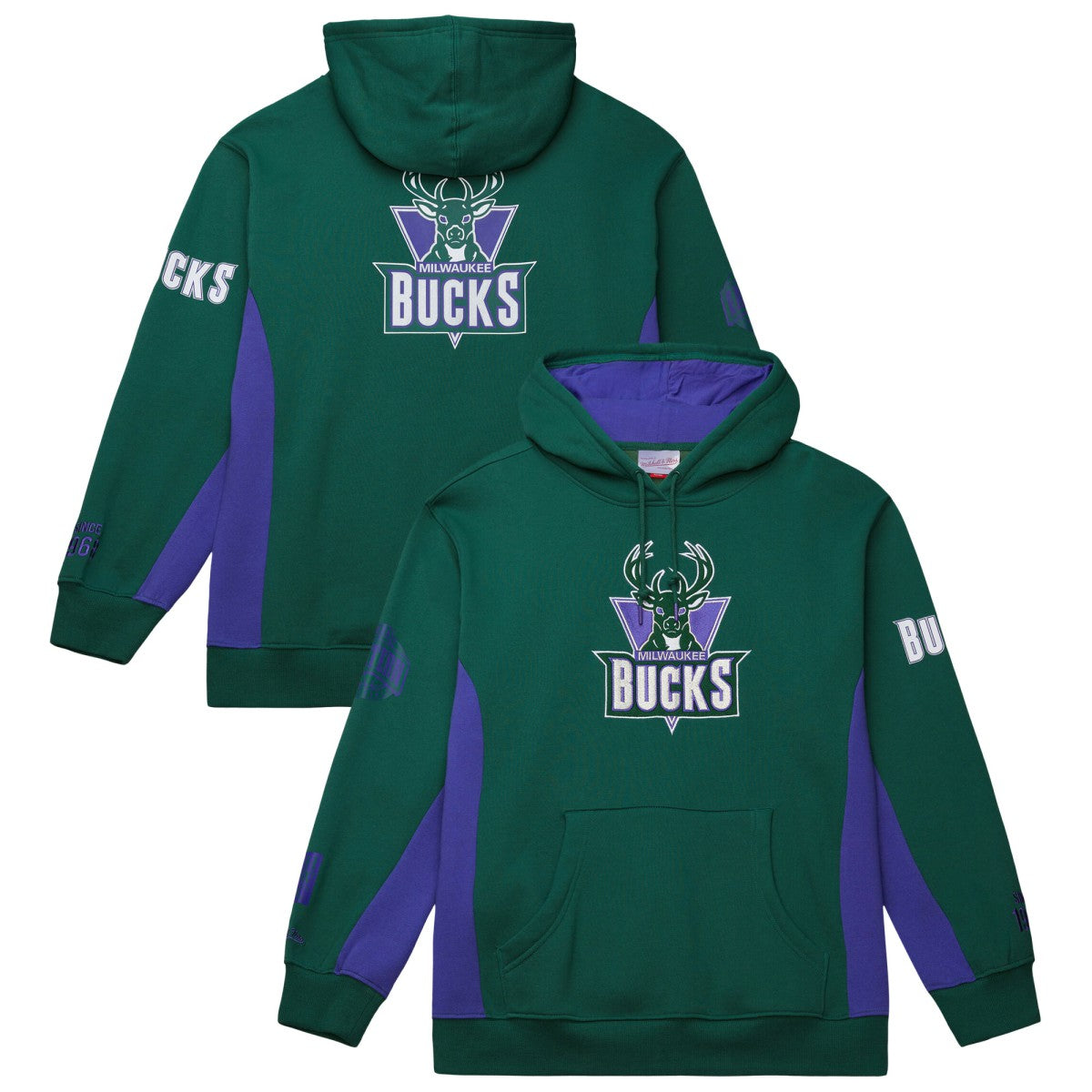 Hunter Green Milwaukee Bucks Hardwood Classics Team Origins Fleece Pullover Hoodie | NBA