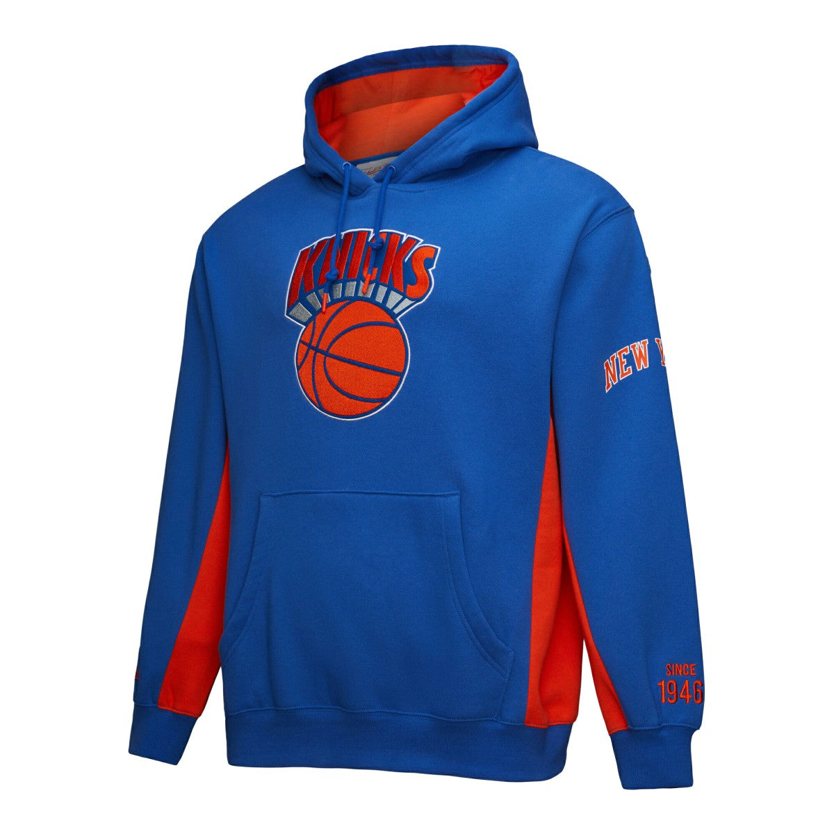 Blue New York Knicks Hardwood Classics Team Origins Fleece Pullover Hoodie | NBA
