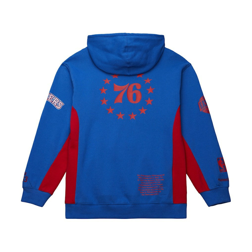 Royal Philadelphia 76ers Hardwood Classics Team Origins Fleece Pullover Hoodie | NBA