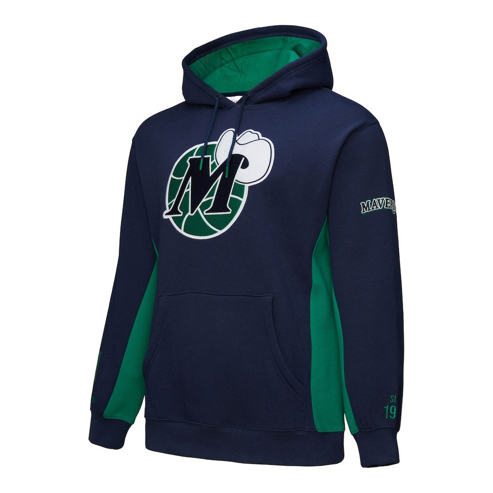 Navy Dallas Mavericks Hardwood Classics Team Origins Fleece Pullover Hoodie sale | NBA