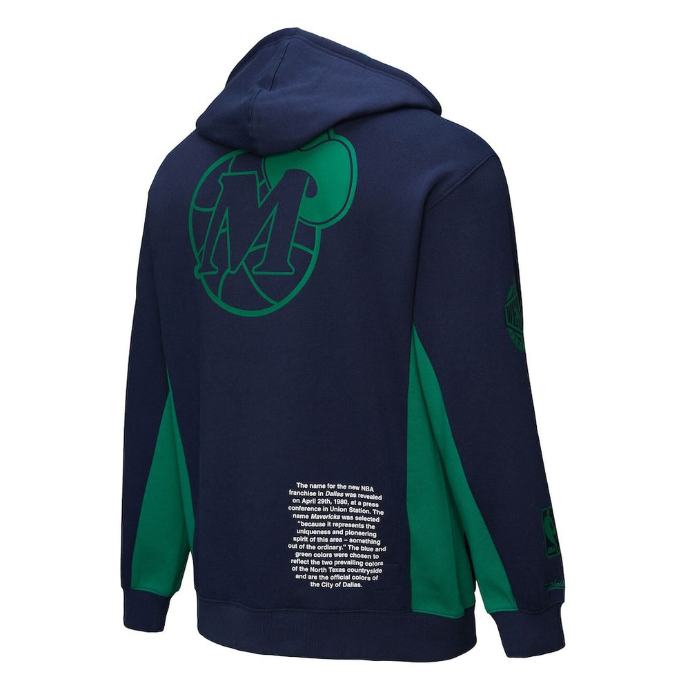 Navy Dallas Mavericks Hardwood Classics Team Origins Fleece Pullover Hoodie sale | NBA