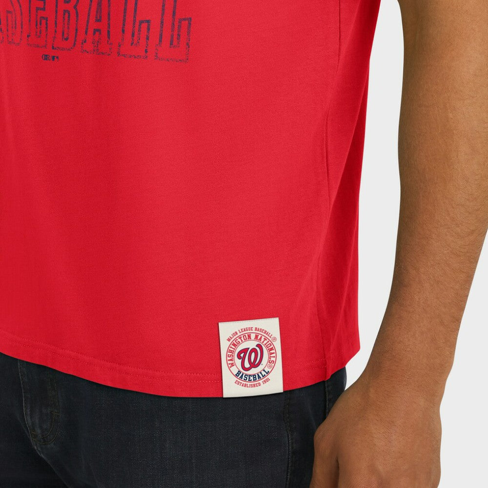 Washington Nationals Darius Rucker Collection by Fanatics Distressed Sleeve Stripe T-Shirt - MLB T-shirts
