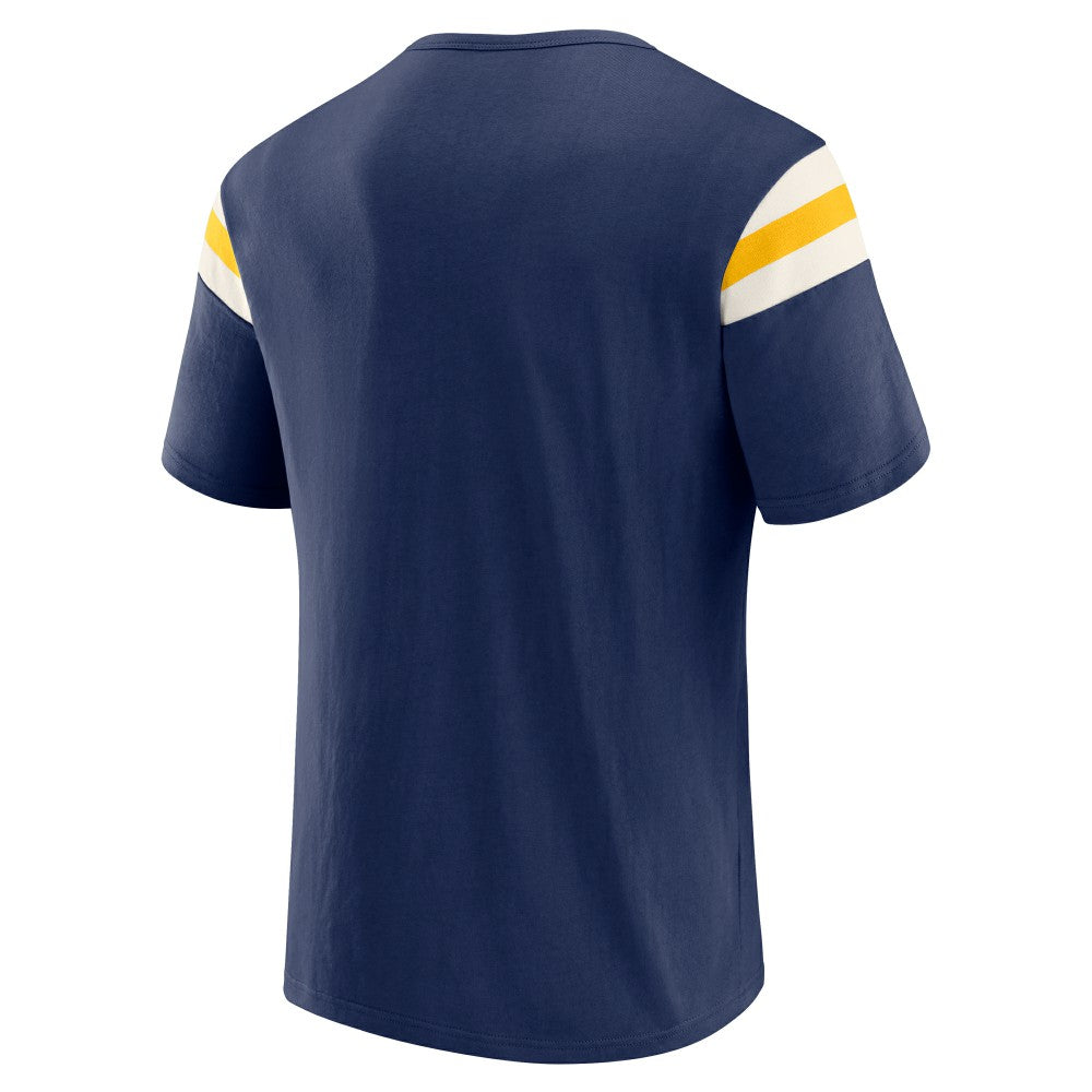 Milwaukee Brewers Darius Rucker Collection by Fanatics Distressed Sleeve Stripe T-Shirt - MLB T-shirts