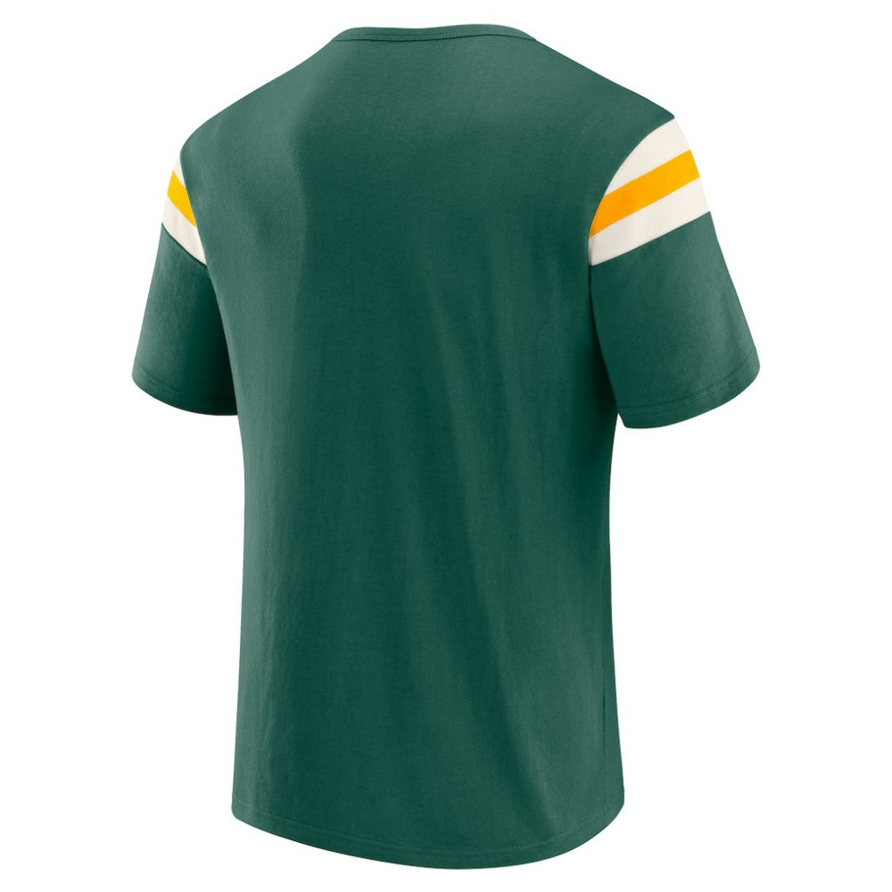 Athletics Darius Rucker Collection by Fanatics Distressed Sleeve Stripe T-Shirt - MLB T-shirts