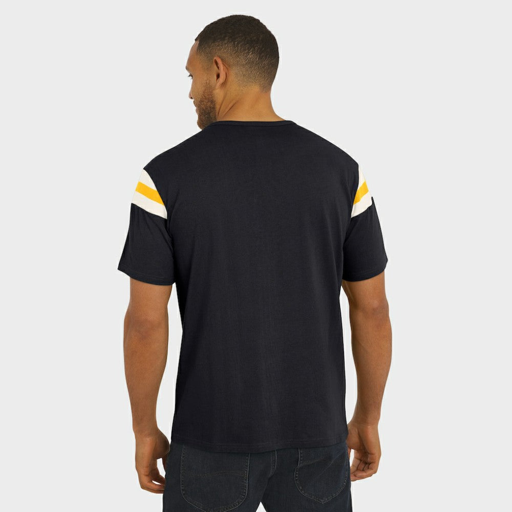 Pittsburgh Pirates Darius Rucker Collection by Fanatics Distressed Sleeve Stripe T-Shirt - MLB T-shirts