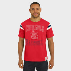 St. Louis Cardinals Darius Rucker Collection by Fanatics Distressed Sleeve Stripe T-Shirt - MLB T-shirts