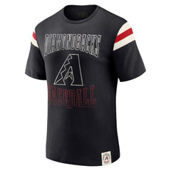 Arizona Diamondbacks Darius Rucker Collection by Fanatics Distressed Sleeve Stripe T-Shirt - MLB T-shirts