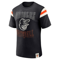 Baltimore Orioles Darius Rucker Collection by Fanatics Distressed Sleeve Stripe T-Shirt - MLB T-shirts