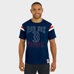Boston Red Sox Darius Rucker Collection by Fanatics Distressed Sleeve Stripe T-Shirt - MLB T-shirts