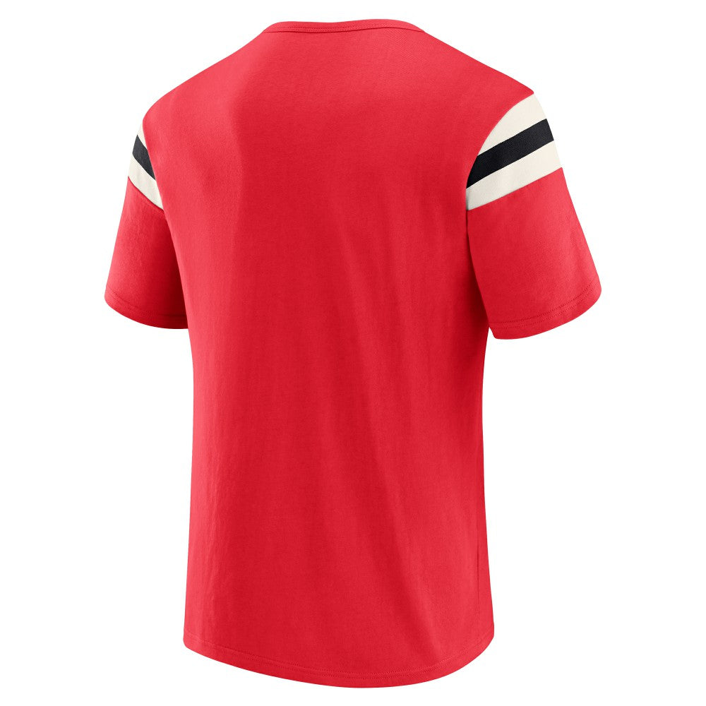 Cincinnati Reds Darius Rucker Collection by Fanatics Distressed Sleeve Stripe T-Shirt - MLB T-shirts