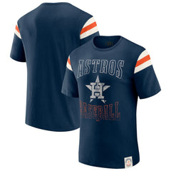 Houston Astros Darius Rucker Collection by Fanatics Distressed Sleeve Stripe T-Shirt - MLB T-shirts