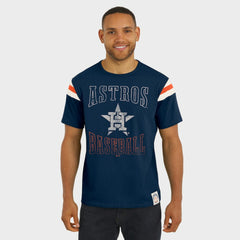 Houston Astros Darius Rucker Collection by Fanatics Distressed Sleeve Stripe T-Shirt - MLB T-shirts