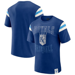 Kansas City Royals Darius Rucker Collection by Fanatics Distressed Sleeve Stripe T-Shirt - MLB T-shirts
