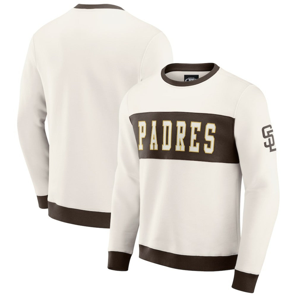San Diego Padres Darius Rucker Collection by Fanatics Colorblock Crewneck Sweatshirt - MLB Sweatshirts