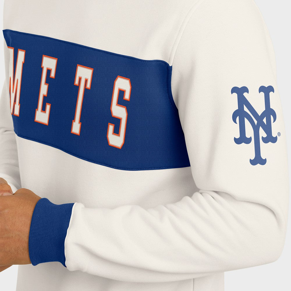 New York Mets Darius Rucker Collection by Fanatics Colorblock Crewneck Sweatshirt - MLB Sweatshirts