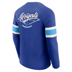 Kansas City Royals Darius Rucker Collection by Fanatics Waffle-Knit Raglan Long Sleeve Henley T-Shirt - MLB T-shirts