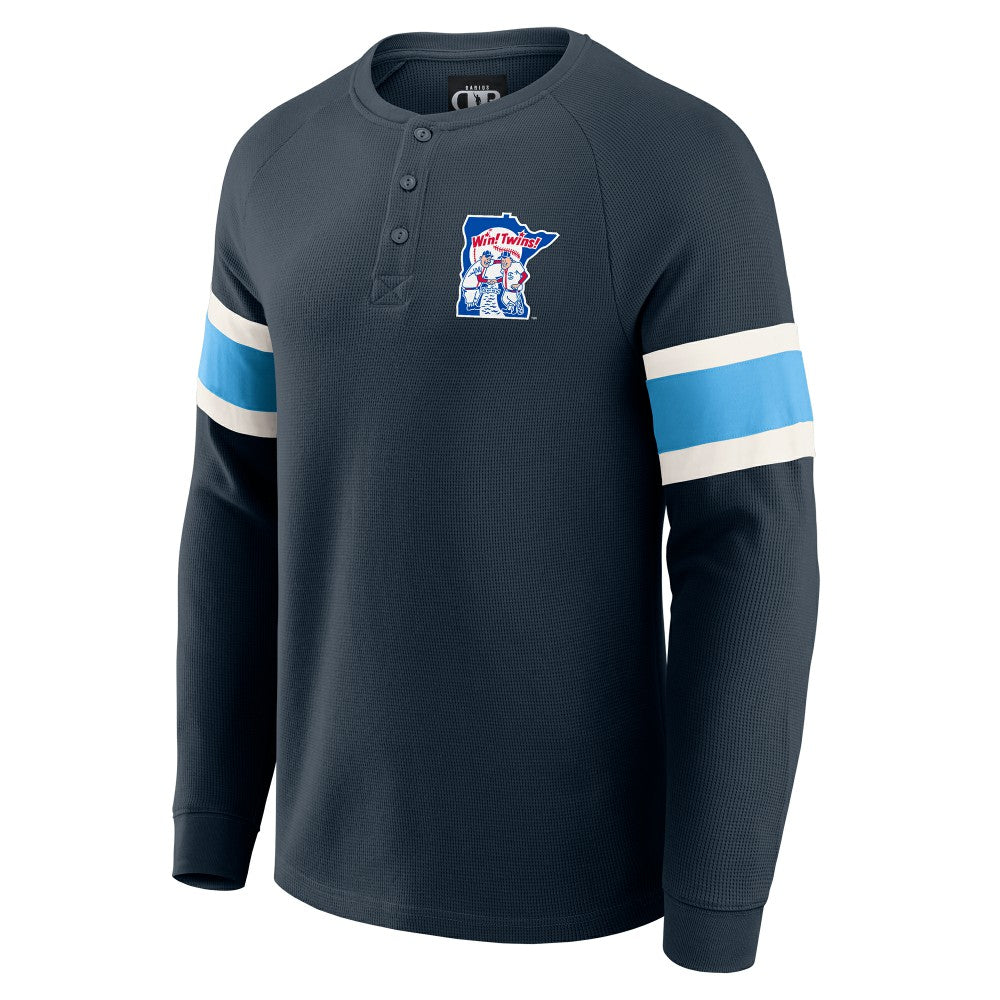 Minnesota Twins Darius Rucker Collection by Fanatics Waffle-Knit Raglan Long Sleeve Henley T-Shirt - MLB T-shirts