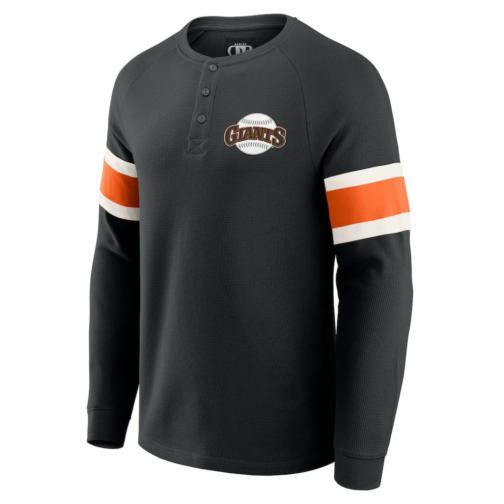 San Francisco Giants Darius Rucker Collection by Fanatics Waffle-Knit Raglan Long Sleeve Henley T-Shirt - MLB T-shirts