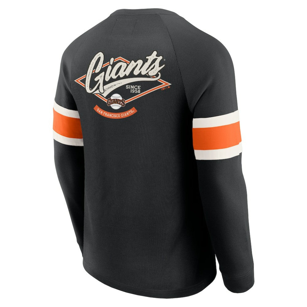 San Francisco Giants Darius Rucker Collection by Fanatics Waffle-Knit Raglan Long Sleeve Henley T-Shirt - MLB T-shirts