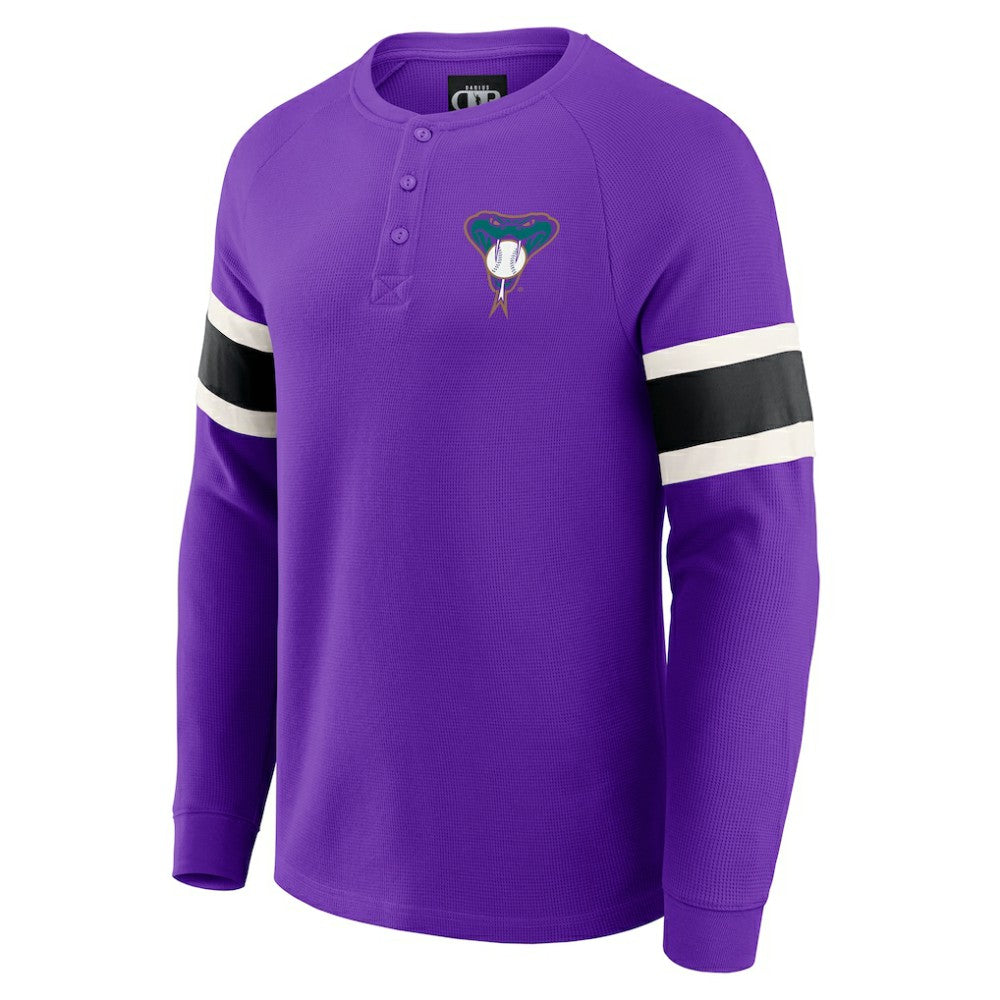 Arizona Diamondbacks Darius Rucker Collection by Fanatics Waffle-Knit Raglan Long Sleeve Henley T-Shirt - MLB T-shirts