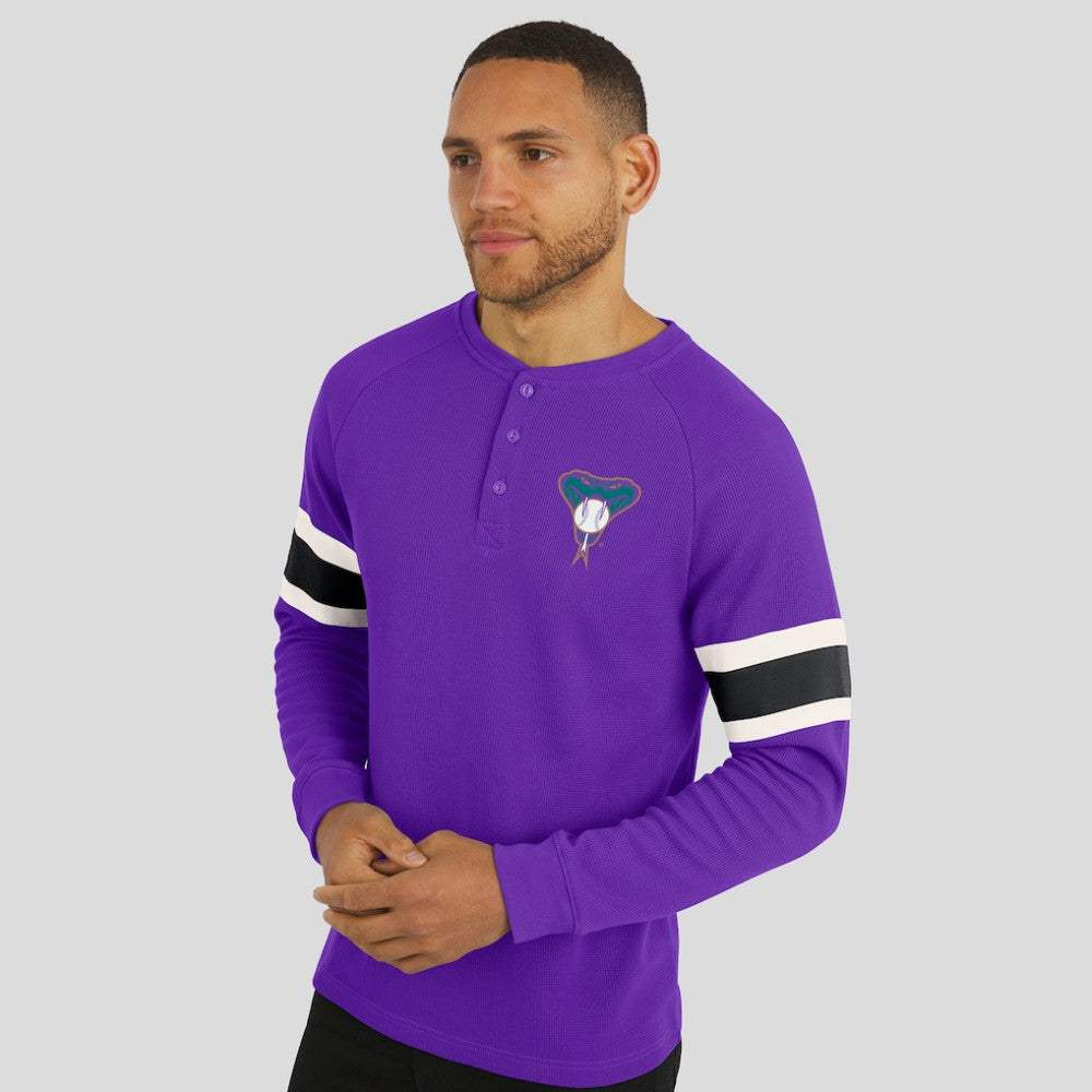 Arizona Diamondbacks Darius Rucker Collection by Fanatics Waffle-Knit Raglan Long Sleeve Henley T-Shirt - MLB T-shirts