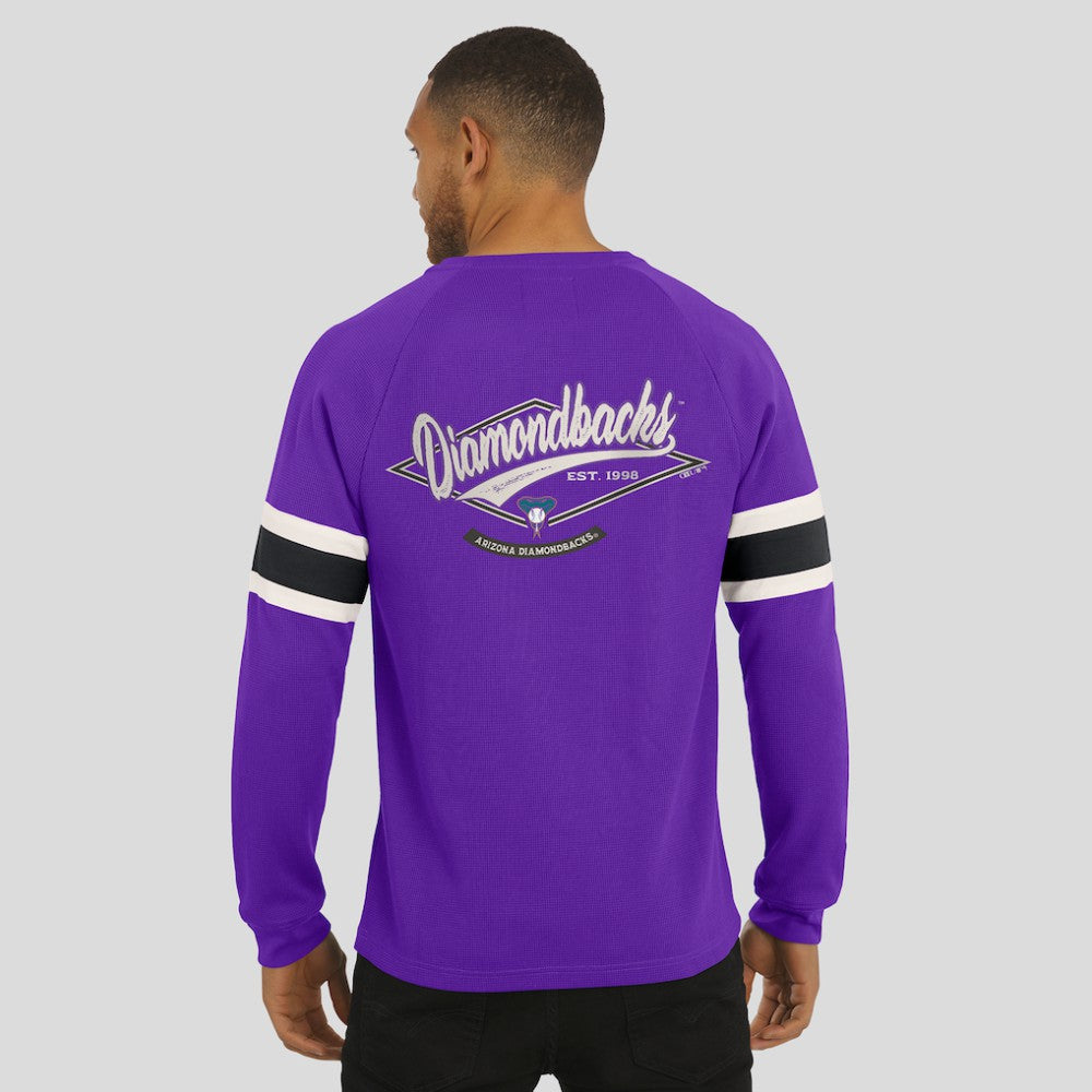 Arizona Diamondbacks Darius Rucker Collection by Fanatics Waffle-Knit Raglan Long Sleeve Henley T-Shirt - MLB T-shirts