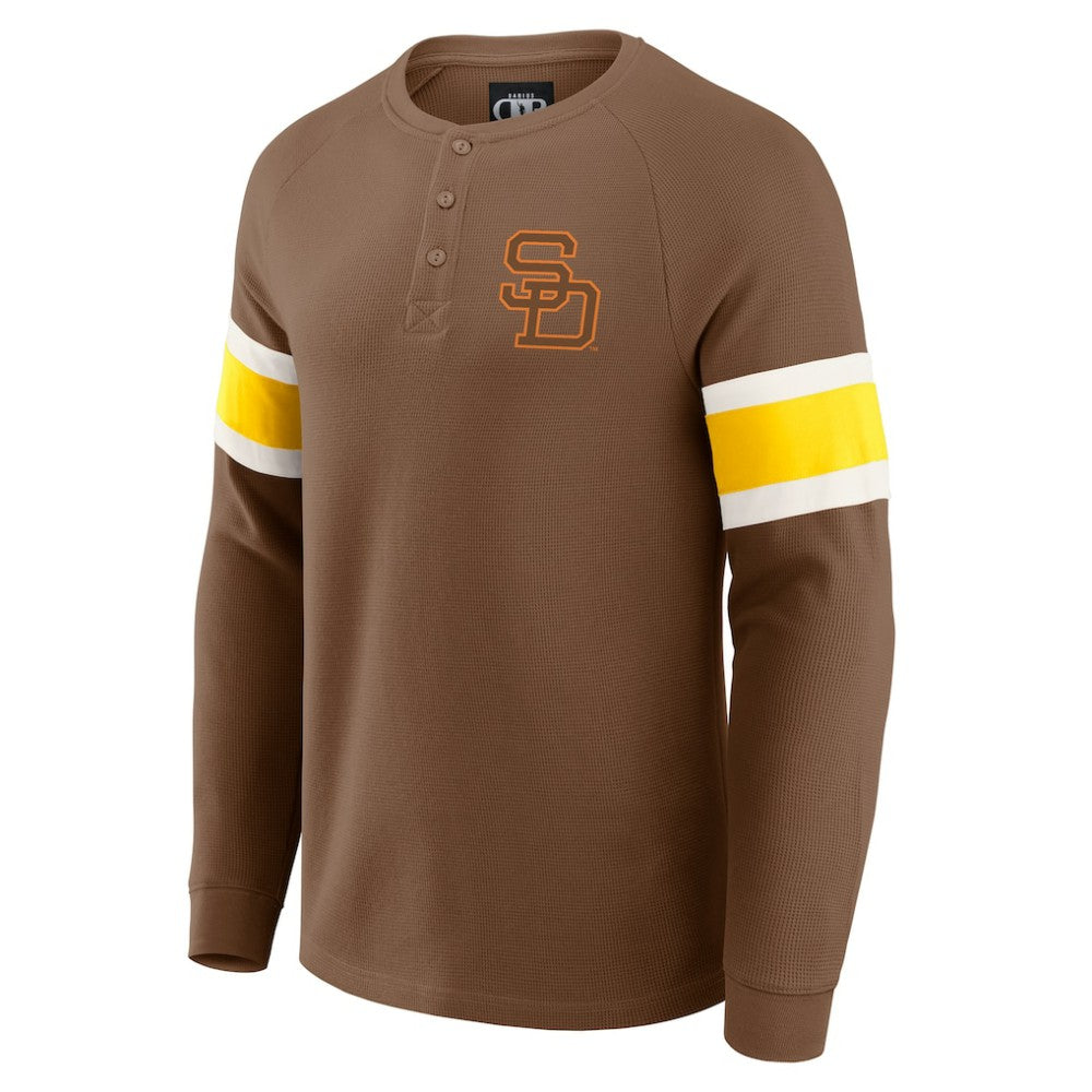 San Diego Padres Darius Rucker Collection by Fanatics Waffle-Knit Raglan Long Sleeve Henley T-Shirt - MLB T-shirts
