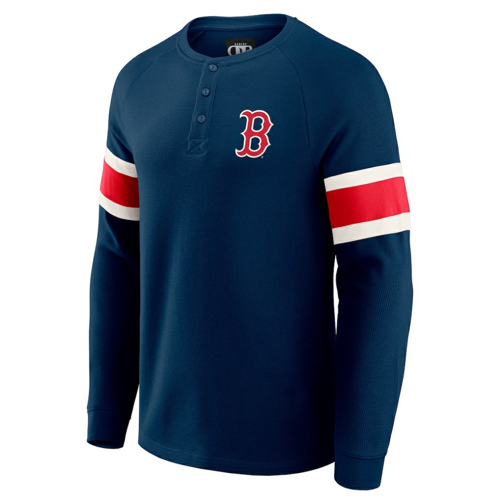 Boston Red Sox Darius Rucker Collection by Fanatics Waffle-Knit Raglan Long Sleeve Henley T-Shirt - MLB T-shirts