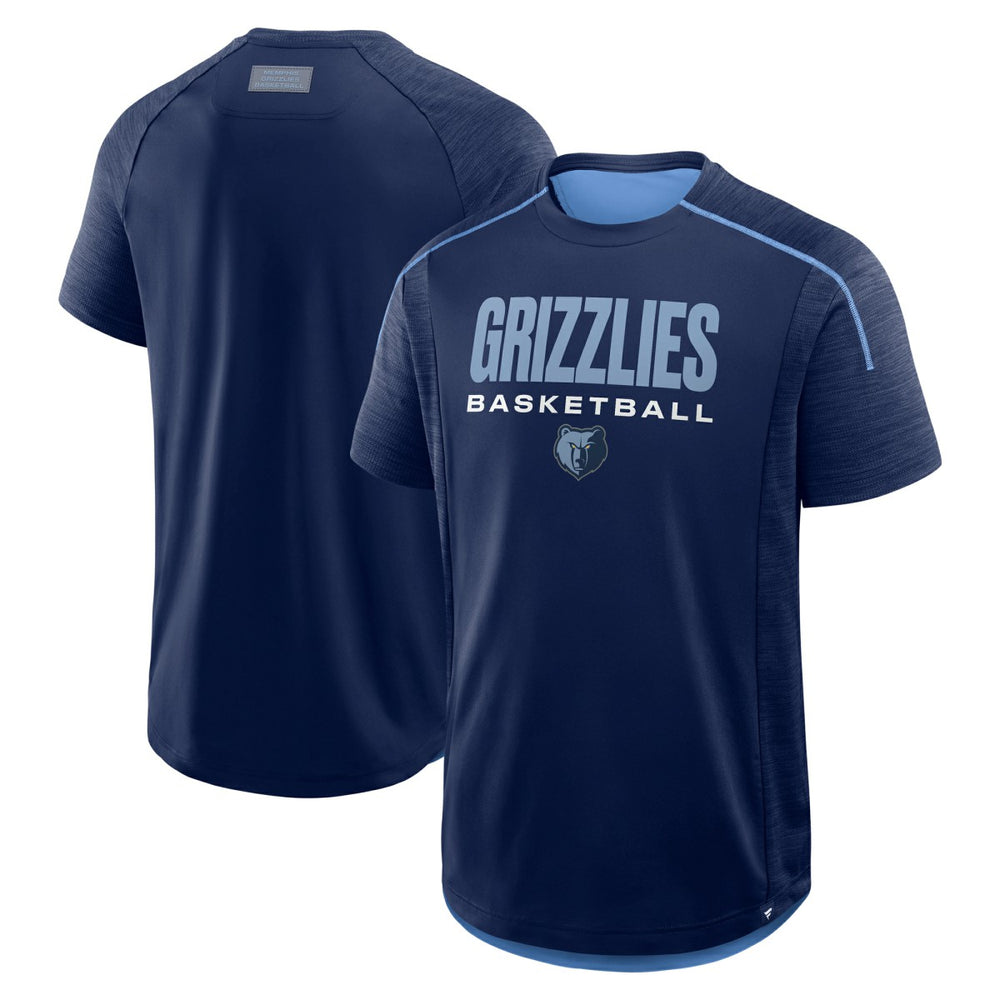 Navy Memphis Grizzlies Inbound Pass Play Practice T-Shirt | NBA