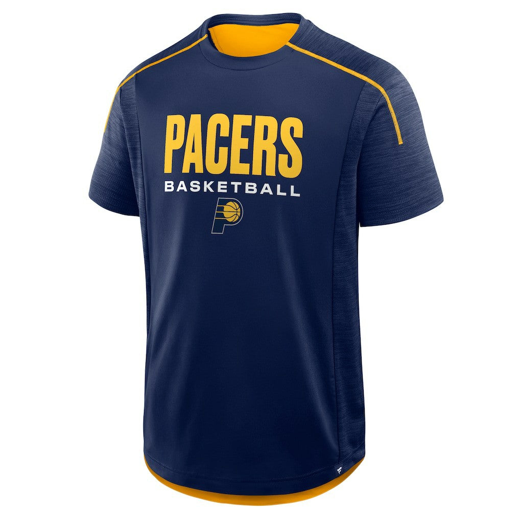 Navy Indiana Pacers Inbound Pass Play Practice T-Shirt | NBA
