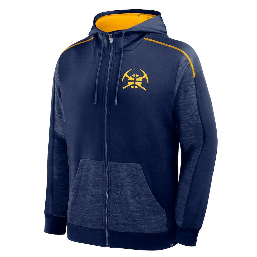 Navy Denver Nuggets Back Door Cut Play Defender Full-Zip Hoodie sale | NBA