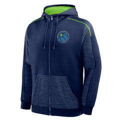 Navy Minnesota Timberwolves Back Door Cut Play Defender Full-Zip Hoodie | NBA