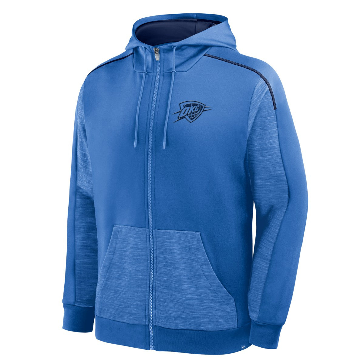 Blue Oklahoma City Thunder Back Door Cut Play Defender Full-Zip Hoodie | NBA