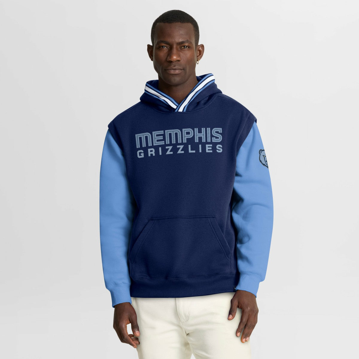 Navy/Blue Memphis Grizzlies Half Court Shot Clock Fastbreak Hoodie | NBA