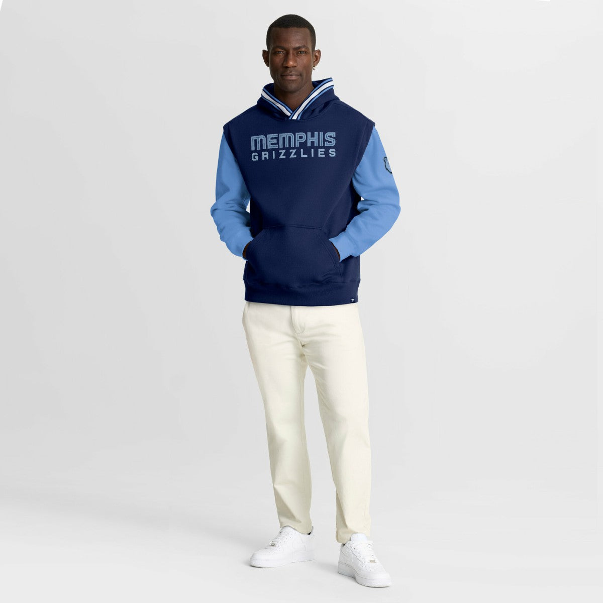 Navy/Blue Memphis Grizzlies Half Court Shot Clock Fastbreak Hoodie | NBA
